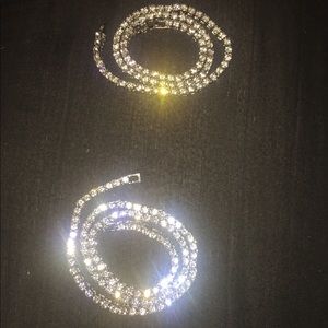 18k white gold tennis chains